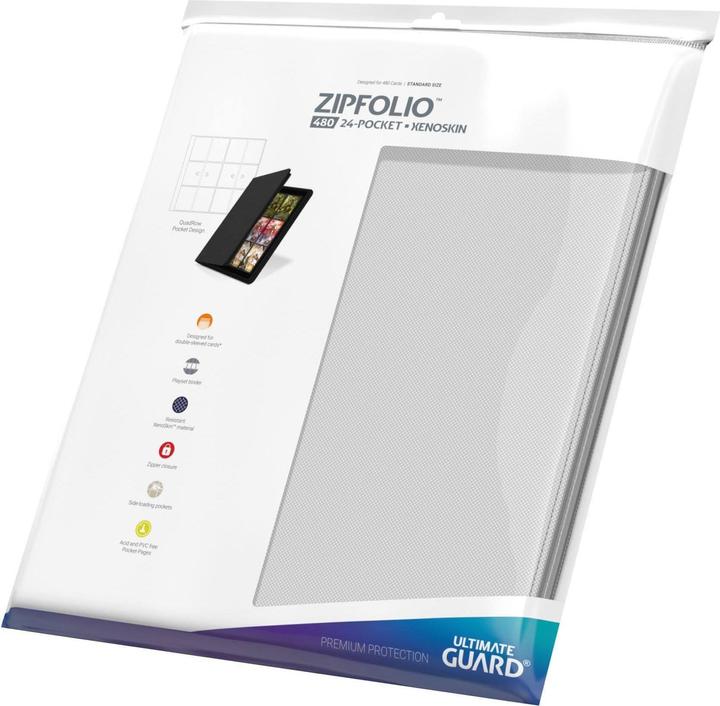 Image du produit Ultimate Guard QuadRow Zipfolio 12-Pocket blanc