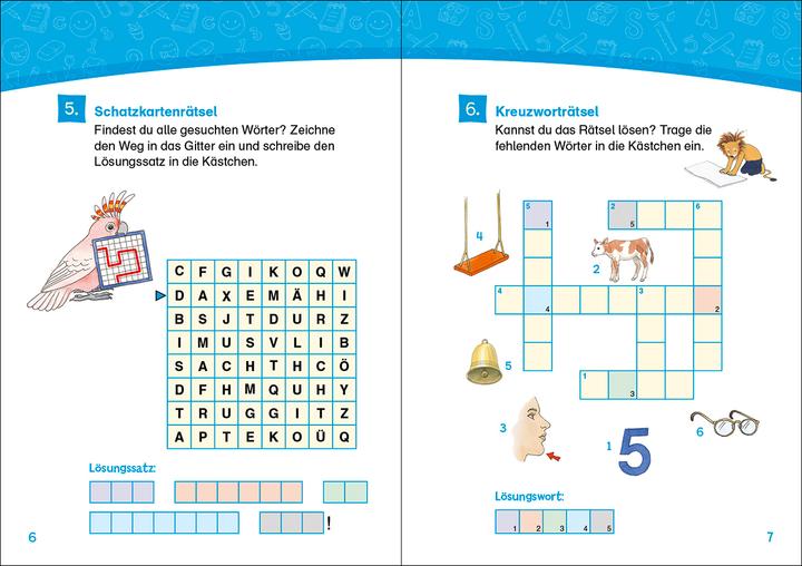 Actual product image Leselöwen Kreuzworträtsel für Leseprofis - 2. Klasse (Sonnengelb) (German, Katrin Merle, Loewe learning and puzzles, 2022)