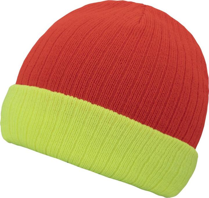 Image du produit Korntex Bonnet tricoté Metz Couleur principale Orange Revers jaune ® KXST