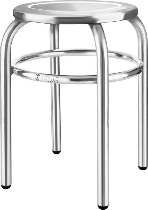 Produktbild Royal Catering Edelstahlhocker Küchenhocker Gastro Hocker Edelstahl Bad Hocker 43 X 37 cm