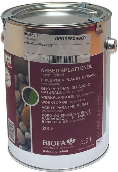 Actual product image Biofa Worktop oil 2052 (Colorless, 2.50 l)