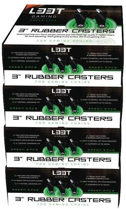 Actual product image L33T Castors for gaming chairs