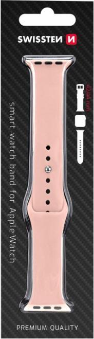 Produktbild Swissten Silicone band for apple watch 42-44 mm pink sand (44 mm, 42 mm, Silikon, Apple Watch Series 2, Apple Watch Series 3, Apple Watch Series 4, Apple Watch Series 5, Apple Watch Series 6, Apple Watch SE, Apple Watch Series 1)