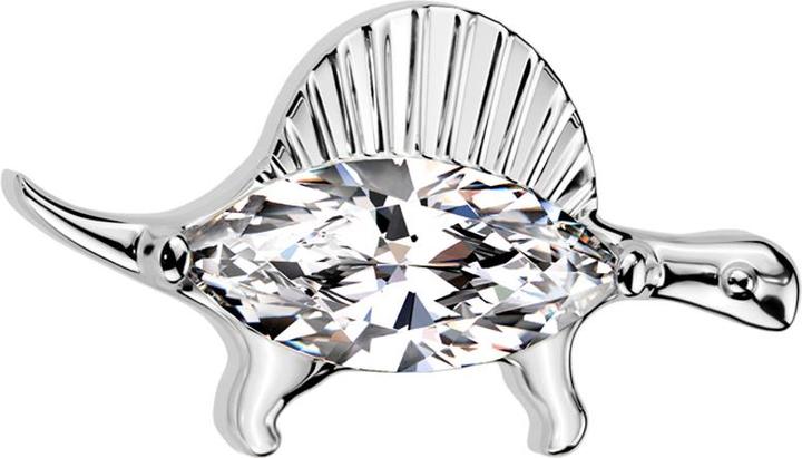 Produktbild Star Piercing Threadless silber Dinosaurier Kristall silber (ohne Messing, Titan G23)