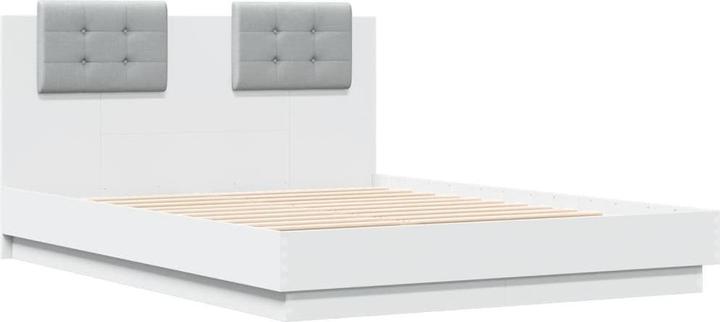 Produktbild VidaXL Bettgestell mit Kopfteil und LED-Leuchten (140 x 190 cm)