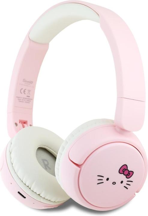 Actual product image Hello Kitty Face Logo Bluetooth On-Ear Headphones - Pink