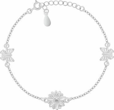 Image du produit Brilio Silver - Silver bracelet Butterflies and flower BRC217W