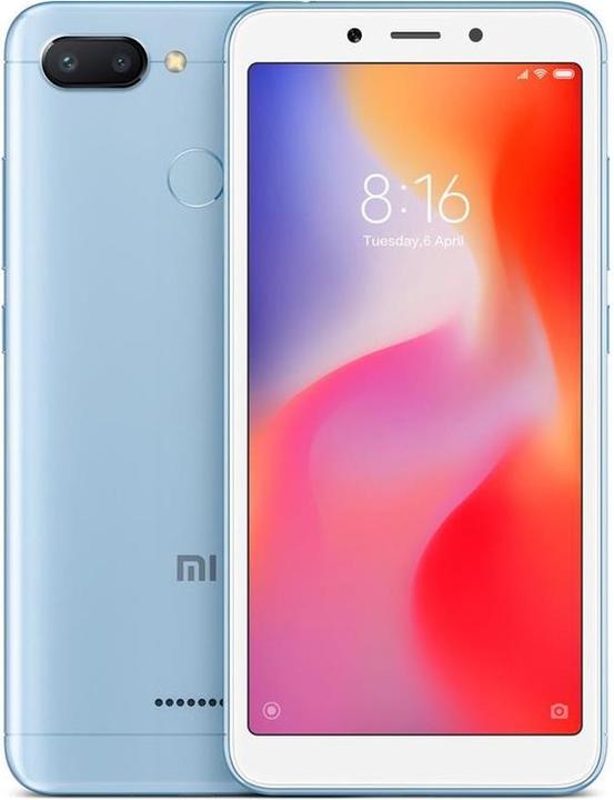 Actual product image Xiaomi Redmi 6 (64 GB, Blue, 5.45", Hybrid Dual SIM, 12 Mpx, 4G)