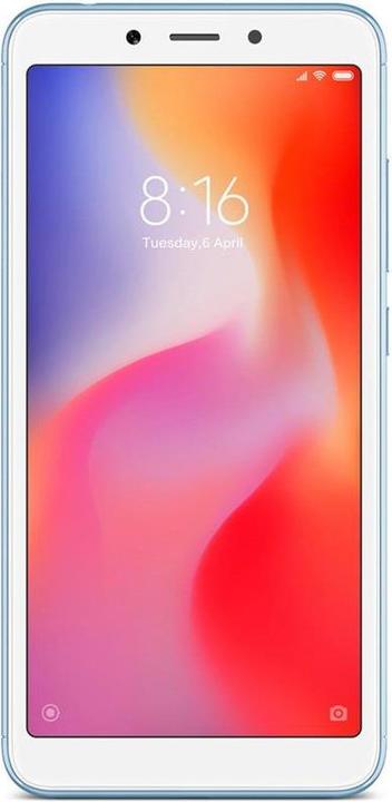 Actual product image Xiaomi Redmi 6 (64 GB, Blue, 5.45", Hybrid Dual SIM, 12 Mpx, 4G)