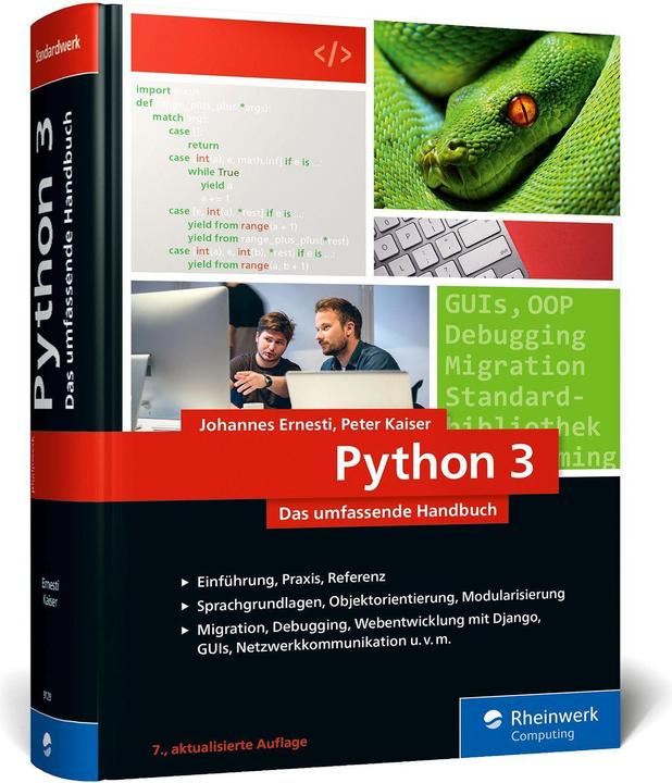 Produktbild Python 3 (Deutsch, Peter Kaiser, Johannes Ernesti, 2023)