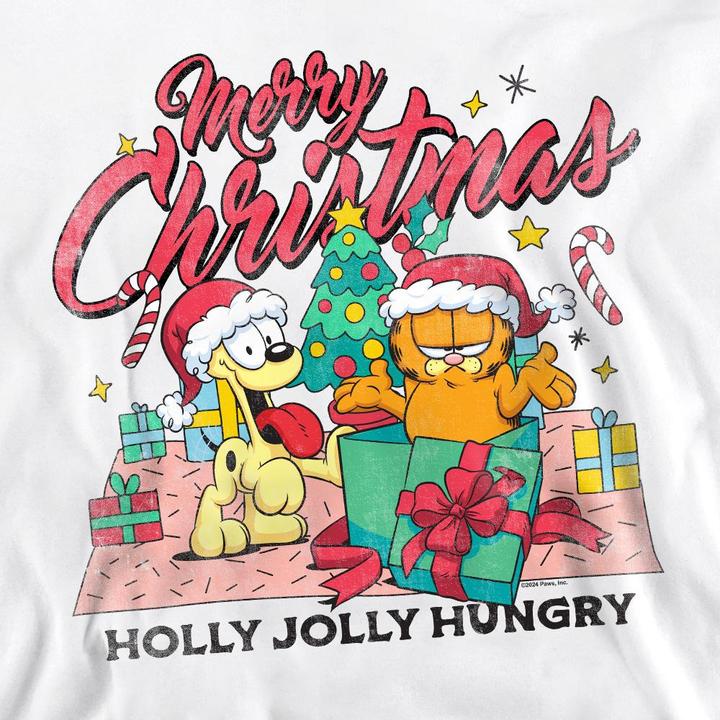 Actual product image Garfield Unisex Adult Merry Christmas Sweatshirt (XL)