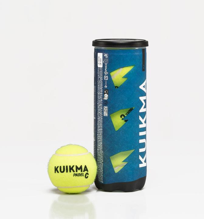 Actual product image Kuikma Padel balls pressure balls three cans of 3 - Club