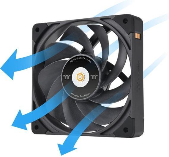 Actual product image Thermaltake TT TOUGHFAN EX12 Pro 3-Pack Swappable 120x120x25 (120 mm, 3 x)
