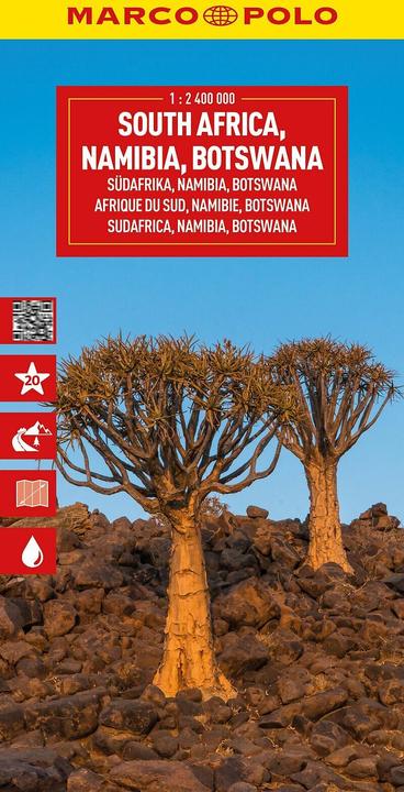 Image du produit Reisekarte Südafrika, Namibia, Botswana 1:2,4 Mio
