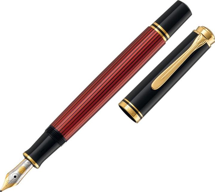 Actual product image Pelikan Fountain Pen M600 Black-Red B Case (Black/Red, 1 x)