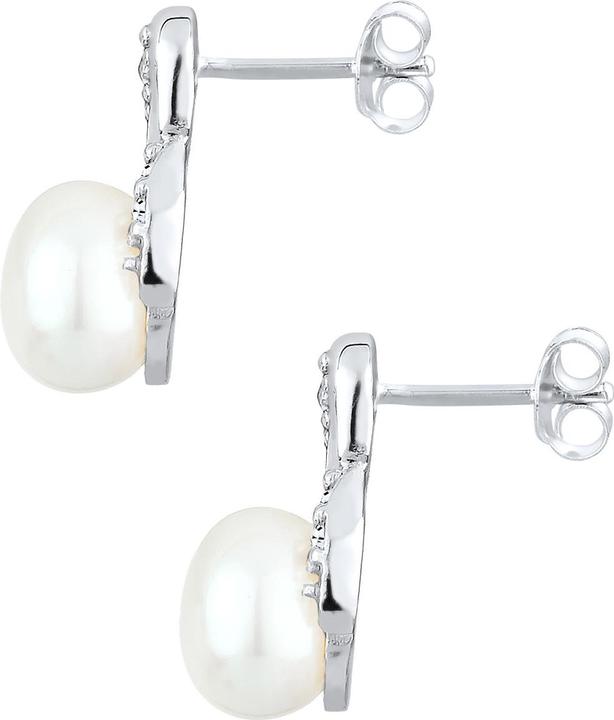 Actual product image Elli Infinity, Pearl, Pearl Earrings (925 sterling silver, Freshwater cultured pearls, Glass crystal)
