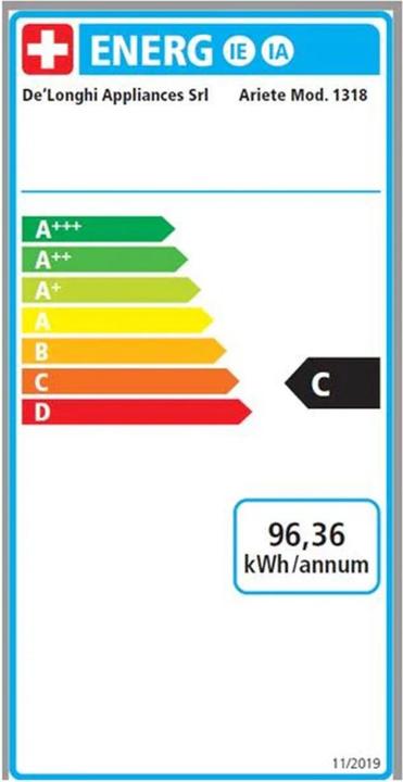 Energielabel Ariete 1318 Moderna