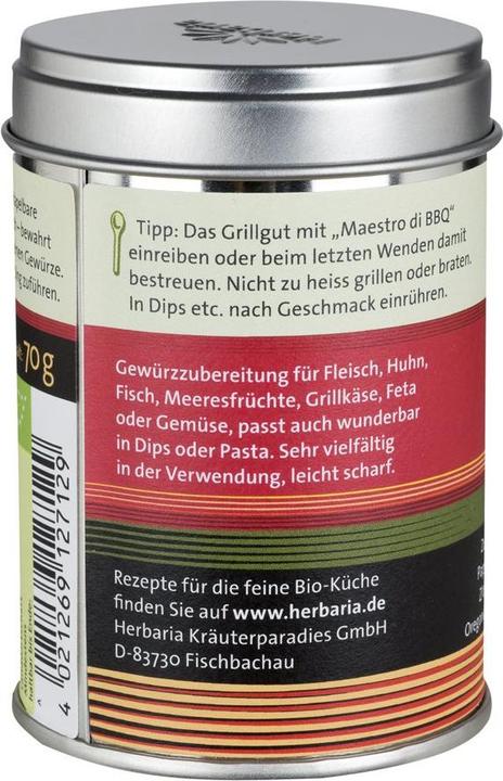 Image du produit Herbaria Maestro di BBQ bio (70 g)