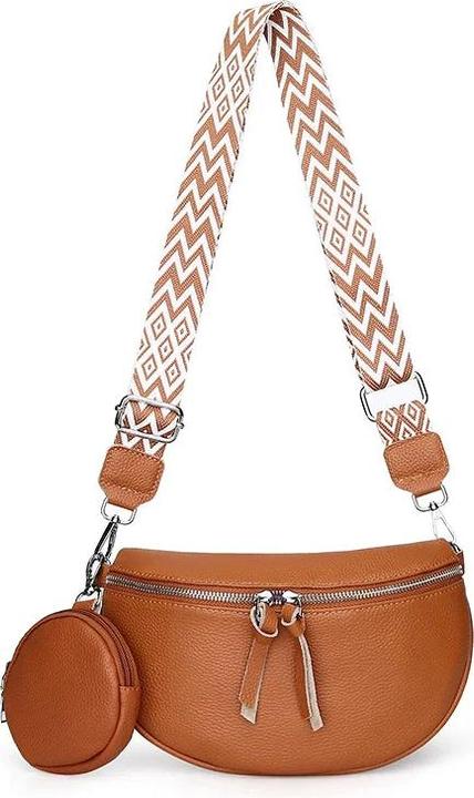 Only-Bags.Store Echtes Leder Umhängetaschen aus Rindsleder Brusttasche mit kleiner Geldbörse Handtaschen