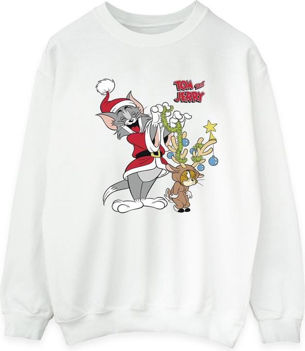 Actual product image Tom & Jerry Mens Christmas Reindeer Sweatshirt (M)