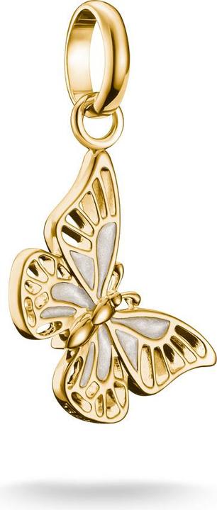 Thomas Sabo Charm-Anhänger Schmetterling Connect vergoldet (Silber 925, Emaille)