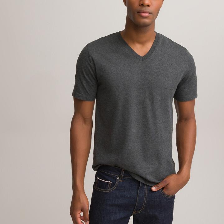 Image du produit La Redoute Collections T-Shirt mit V-Ausschnitt (M)
