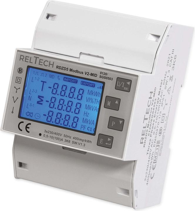 Reltech Drehstomzähler RDZD5-MID, 100A MODbus