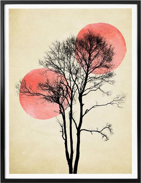 Produktbild Trenddeko Sonne und Mond hinter dem Baum (30 x 40 cm)