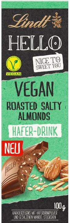 Lindt Barretta di mandorle salate tostate Hello Vegan (100 g)