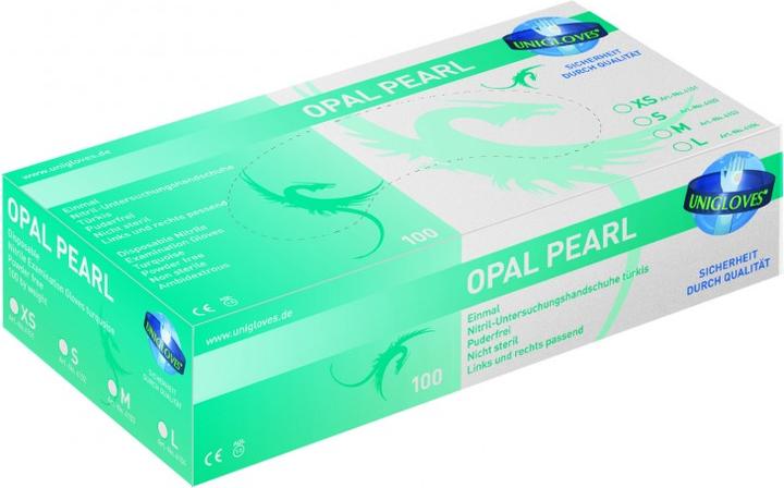 Actual product image Cosmetic Nitrile gloves Turquoise Pearl M (7, 8, M)
