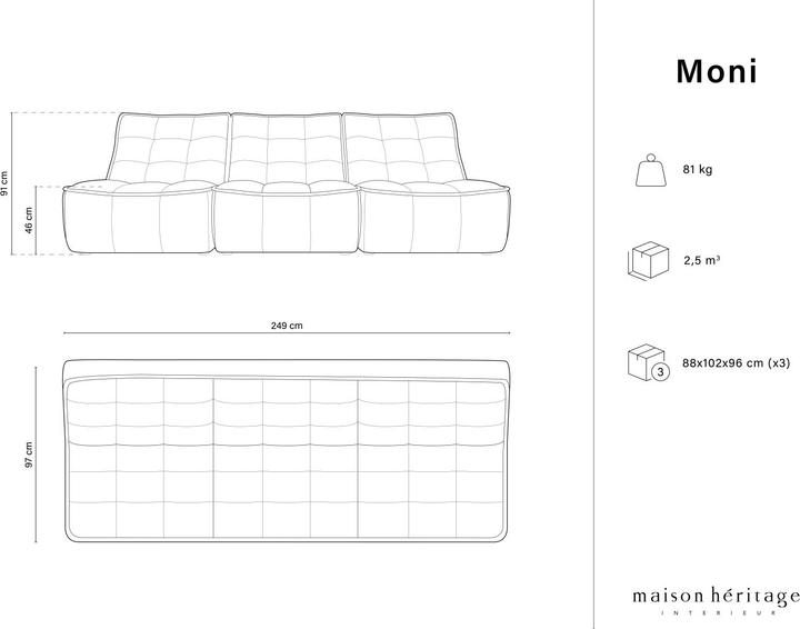 Produktbild Maison Heritage Moni (4-Sitzer, 2-Sitzer, 3-Sitzer)