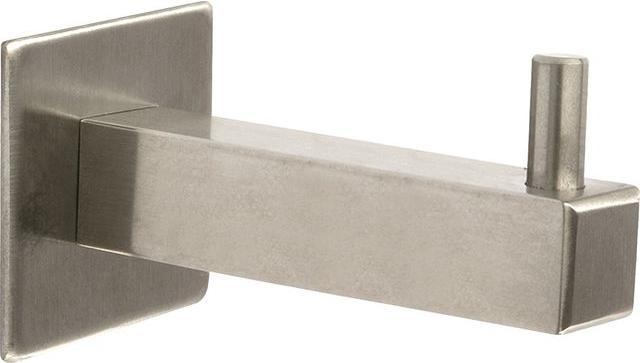 Actual product image Haken eckig Rosette 35mm Edelstahl matt Ausladung 62mm