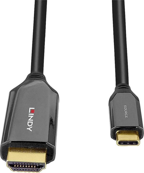 Image du produit Lindy Câble adaptateur USB type C vers HDMI 8K60 de 2m Pour connecter un écran HDMI 8K au port USB type C (2 m, USB Type C)