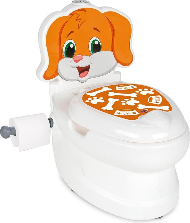 Jamara My Little Toilet Dog met doorspoelgeluid en toiletpapierhouder