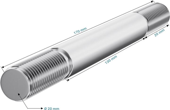 Immagine prodotto Wiltec Carriola ad asse flottante Dimensione ruota 170x20 mm Larghezza corsa 130 mm