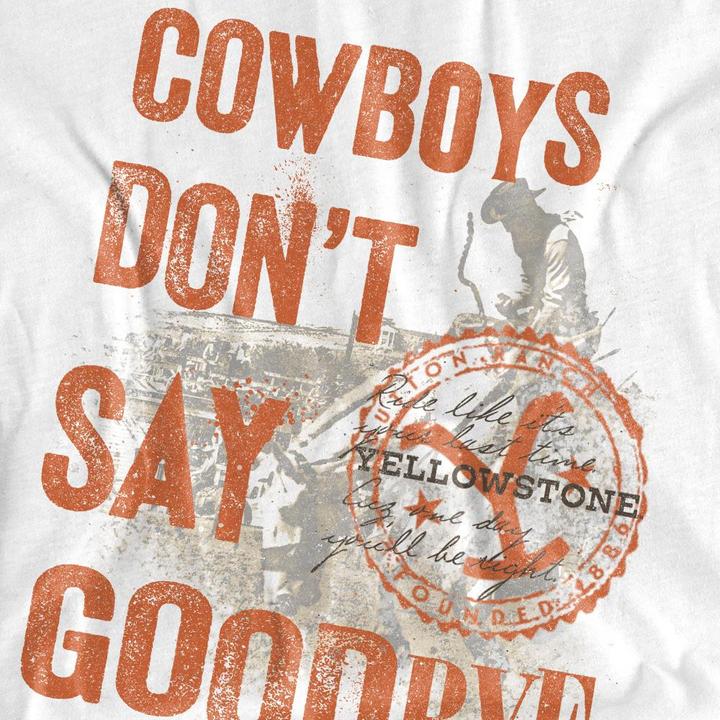 Immagine prodotto Yellowstone Cowboys Don't Say Goodbye Maglietta Adulto Unisex (S)