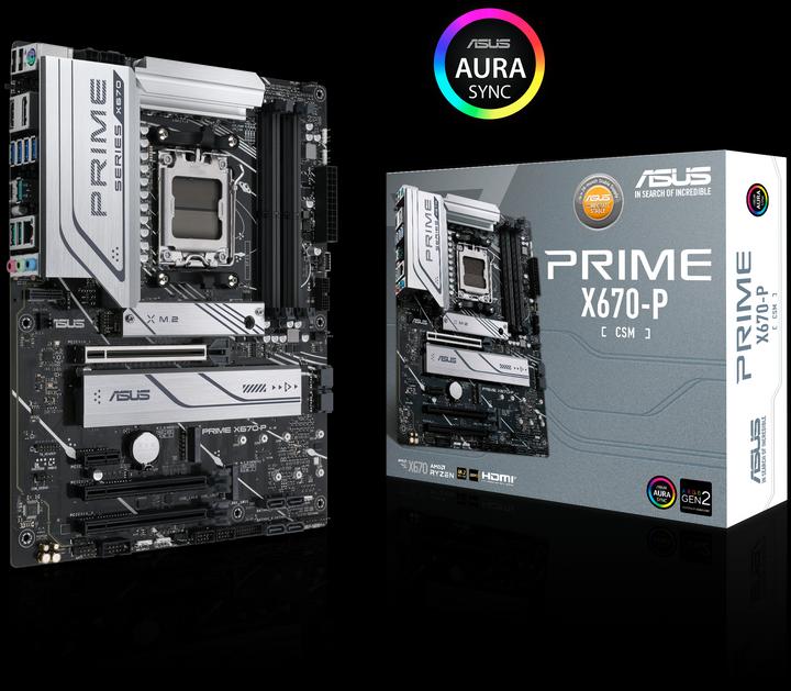 Produktbild ASUS PRIME X670-P-CSM (AM5, AMD X670, ATX)