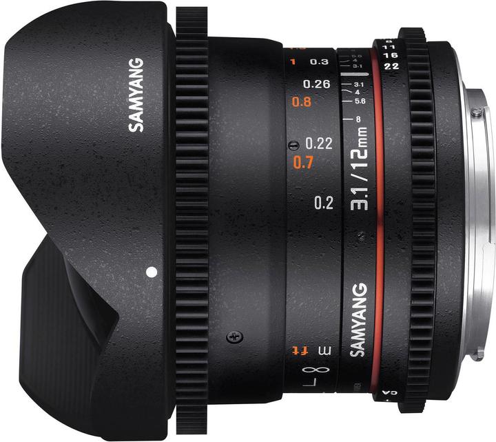 Immagine prodotto Samyang 12 mm T3.1 VDSLR MFT (Micro Four Thirds, Full-frame)