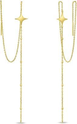 Image du produit Brilio Silver - Boucles d'oreilles élégantes à longue chaîne EA896Y