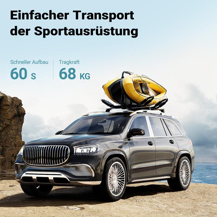Actual product image Wiltec Roof Rack for Kayaks 2 Pieces Folding J Shape Aluminium Car Kayak Canoe incl. Fastening Straps