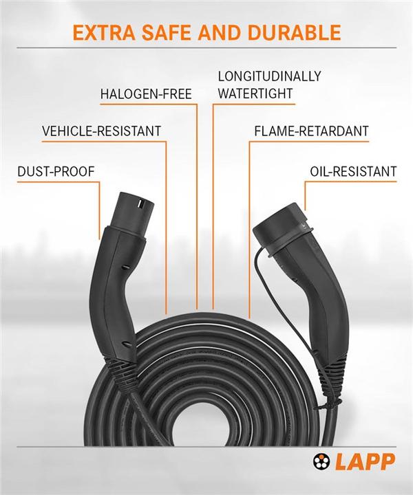 Actual product image Lapp Mobility EV-TYP2 Ladekabel HELIX 3-phasig (Type 2, 11 kW, 20 A, 5 m)