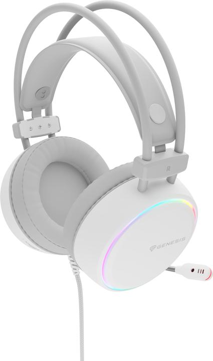 Actual product image Genesis Słuchawki SŁUCHAWKI NAUSZNE NEON 613 RGB Z MIKROFONEM PODŚWIETLENIE BIAŁE (Cable)