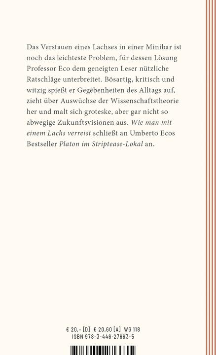 Produktbild Wie man mit einem Lachs verreist und andere nützliche Ratschläge (Deutsch, Umberto Eco, Burkhart Kroeber, Günter Memmert, 1993)