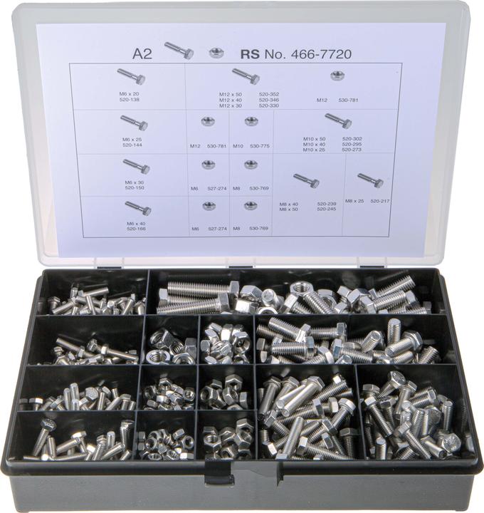 Produktbild Rs Pro Schrauben Sortiment M6-M12 (624 Schrauben pro Stück)