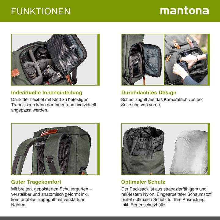 Image du produit mantona Sac à dos photo rétro Luis junior (Sac à dos photo, 29.70 l)