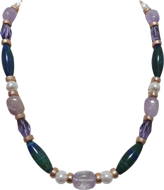 Immagine prodotto L'Officiel Collana multicolore agate verdi e ametista