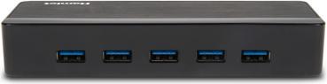 Immagine prodotto Hamlet XHUB70036 hub di interfaccia USB 3.2 Gen 1 (3.1 Gen 1) Type-B 5000 Mbit/s Nero (USB-B, 7 Porti)