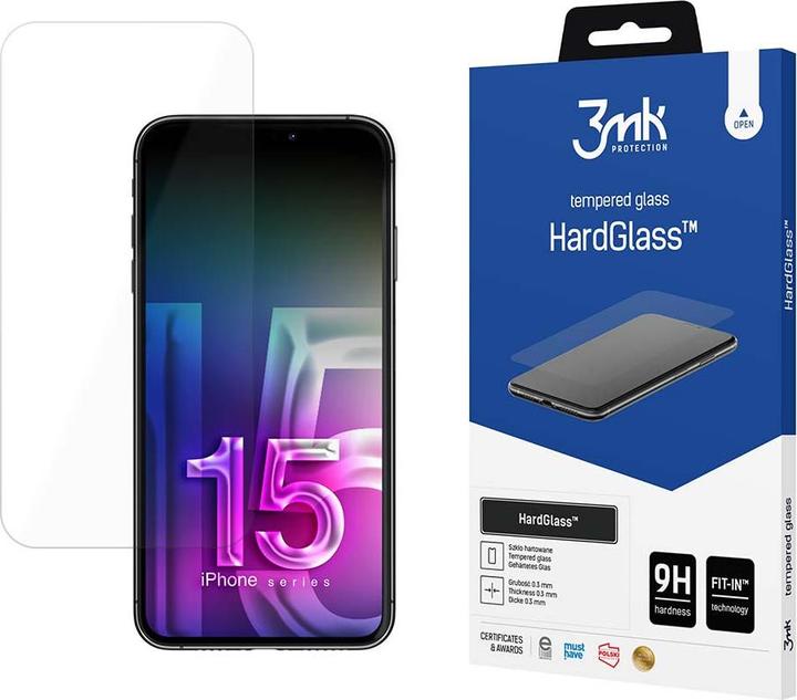 Actual product image 3MK HardGlass (1 Piece, Apple iPhone 15)