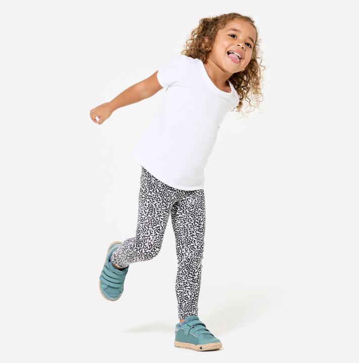 Produktbild Domyos Leggings Sporthose Baumwolle Babys/Kleinkinder - Print schwarz/weiss (2)