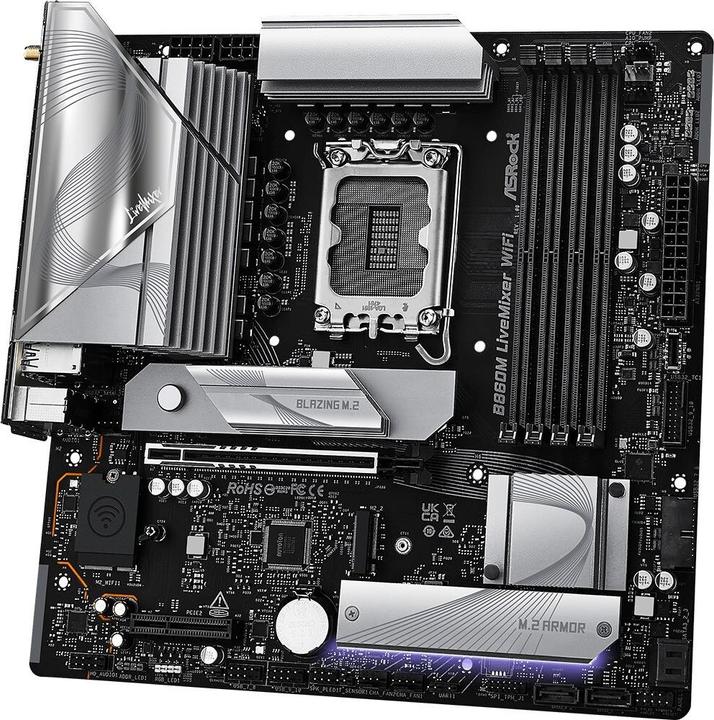 Produktbild AsRock B860M LiveMixer WiFi DDR5 Intel S retail (Socket S1, Intel B860, mATX)